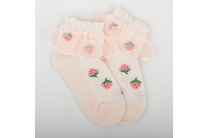 Soft Lace Girls Stocking Strawberry Fashion Style Socks Cute Lace Stocking【G15】