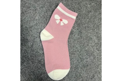 Smartchoice* Kids socks Baby Socks Cute Purple Flower Girl Socks Sarung Kaki Girl Stokings Breathable Thick Cotton Socks【G15】