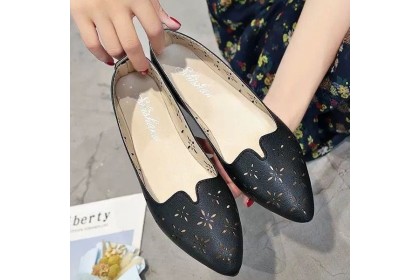 Smartchoice* Women Summer Outdoor Walking Breathable Hole Casual Comfortable Soft Bottom Peas Flat Shoes【S48】