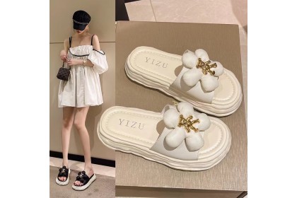 Smartchoice* Women Flip-flop Beach Flat Bowknot Bear Thick Bottom Sandals and Slippers【S42】