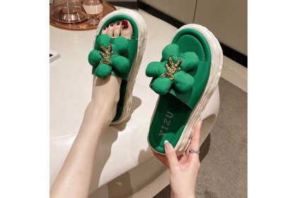 Smartchoice* Women Flip-flop Beach Flat Bowknot Bear Thick Bottom Sandals and Slippers【S42】