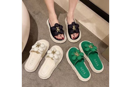 Smartchoice* Women Flip-flop Beach Flat Bowknot Bear Thick Bottom Sandals and Slippers【S42】