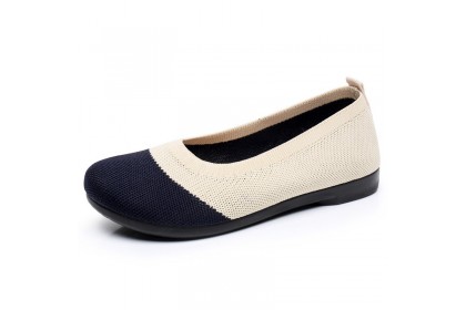 Smartchoice2u* Women's Spring Summer Knitted Breathable Outwear Comfortable Flat Shoes