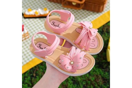 Smartchoice2u* Kids Girls Sandals Summer New Soft Bottom Fashion Bow Butterfly Princess Shoes