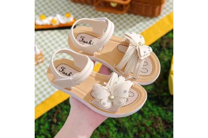 Smartchoice2u* Kids Girls Sandals Summer New Soft Bottom Fashion Bow Butterfly Princess Shoes