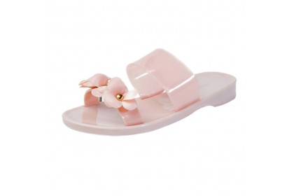 Smartchoice* Women Simple Flowers Beaded Sandal Korean Fashion Crystal Jelly Plastic Flower