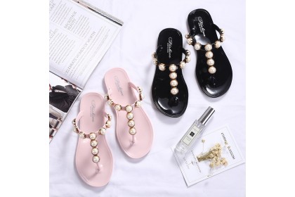 Smartchoice*Summer Women Pear Flip Flop Wear Non slip Beach SLippers Jelly Plastic Flip Flops