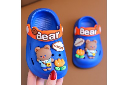 Smartchoice* Kids Boys Girls Cute Cartoon Rabbit Bear Soft Bottom Non-slip Crocs Shoes