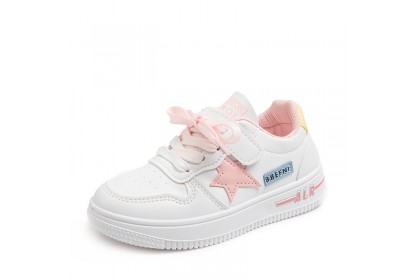 Smartchoice* Kid's Velcro Shoe Lace Star Leather All-match Casual Spring and Autumn Girls Boys Unisex Sport Shoes
