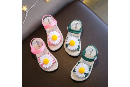*SmartChoice*ReadyStock Kids Child Flower Slippers Summer 3-9Yrs Girls Cute Princess Slipper Rubber Beach Shoes 24-33【S33】