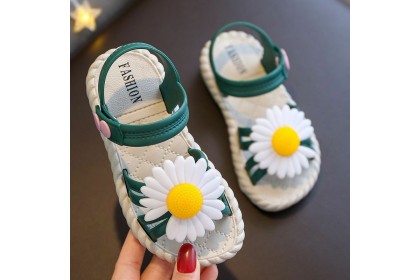 *SmartChoice*ReadyStock Kids Child Flower Slippers Summer 3-9Yrs Girls Cute Princess Slipper Rubber Beach Shoes 24-33【S33】