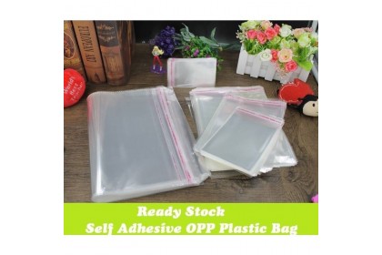 *SmartChoice*ReadyStock 45*60cm 100pcs Self Adhesive OPP Clear Plastic Packing Bag