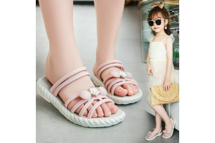 *SmartChoice*ReadyStock Kids Gril Slipper Shoes Princess Shoes Kids Children's Middle and Big Children's Soft Style【S32】