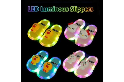 *SmartChoice*ReadyStock UNISEX kids Slippers Children selipar Boy's/Girl's Luminous shoes Girl Led lampu Baby Bathroom【S44】