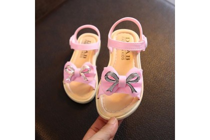 *SmartChoice*ReadyStock Girl Sandals Kids Baby Fashion Butterfly Ribbon Princess Sandals Casual Beach Shoes【S36】