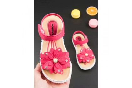 *SmartChoice*ReadyStock Kids Girls Sandals Shoes Fashion Sandals Princess Flowers Suede Soft Kids Girl Baby Fashion【S34】