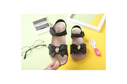 *SmartChoice*ReadyStock Kids Gril Sandals Shoes Bow Children Summer Fashion Princess Beach Shoes  Suede Shoes【S34】
