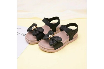 *SmartChoice*ReadyStock Kids Gril Sandals Shoes Bow Children Summer Fashion Princess Beach Shoes  Suede Shoes【S34】