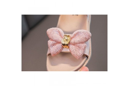 *SmartChoice*ReadyStock Kids Gril Sandals Shoes Bow Children Summer Fashion Princess Beach Shoes  Suede Shoes【S34】