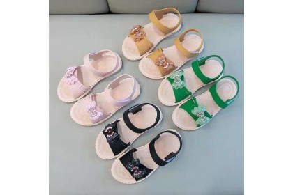 *SmartChoice*ReadyStock Girls Butterfly  Ribbon Kids Girl Princess Shoes Rubber)BUDAK Girls shoes sandal Good quality s【S34】