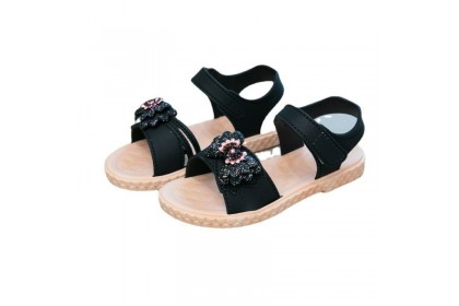 *SmartChoice*ReadyStock Girls Butterfly  Ribbon Kids Girl Princess Shoes Rubber)BUDAK Girls shoes sandal Good quality s【S34】