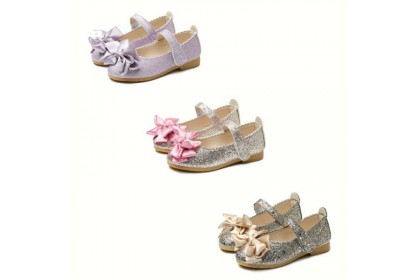 *SmartChoice*ReadyStock Princess Children's Casual Sweet Butterfly-knot Breathable Hook & Loop SofT Shoes For Kids【S47】