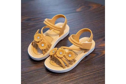 *SmartChoice*ReadyStock Kids Budak Kasut Girls Princess Sunflower Sandals kids's Slippers Shoes Flat Bunga Flower Flora【S36】