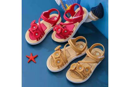*SmartChoice*ReadyStock Kids Budak Kasut Girls Princess Sunflower Sandals kids's Slippers Shoes Flat Bunga Flower Flora【S36】