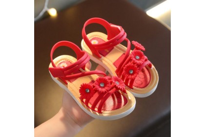 *SmartChoice*ReadyStock Kids Budak Kasut Girls Princess Sunflower Sandals kids's Slippers Shoes Flat Bunga Flower Flora【S36】