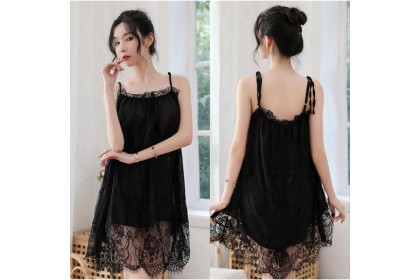 SmartChoice Women Lace Nightwear Sexy Lingerie Plus Size Night Gown Cami Nightdress Baju Tidur Perempuan 性感睡衣【G15】